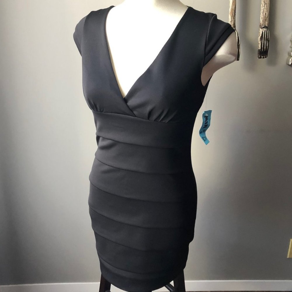 Blush Black Wrap Dress M Stretchy